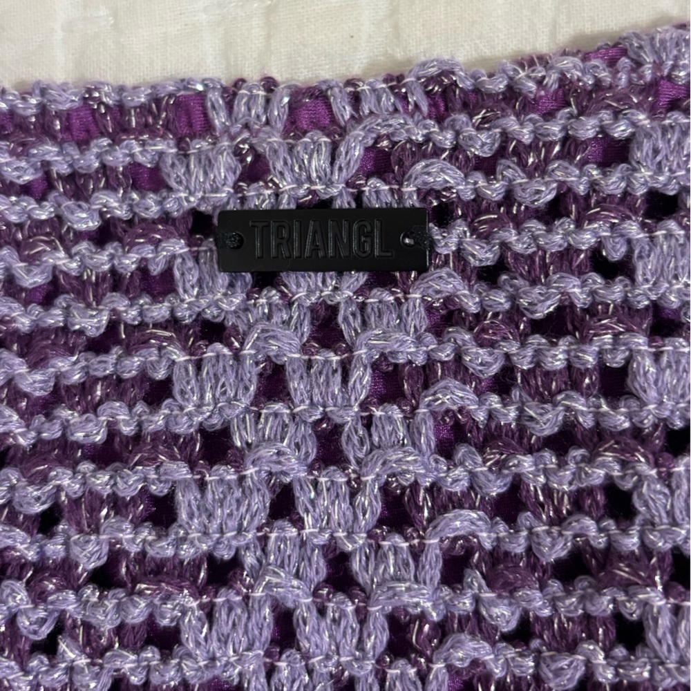 triangl swimwear Purple Crochet Two-Piece Bikini - Picture 3 of 9